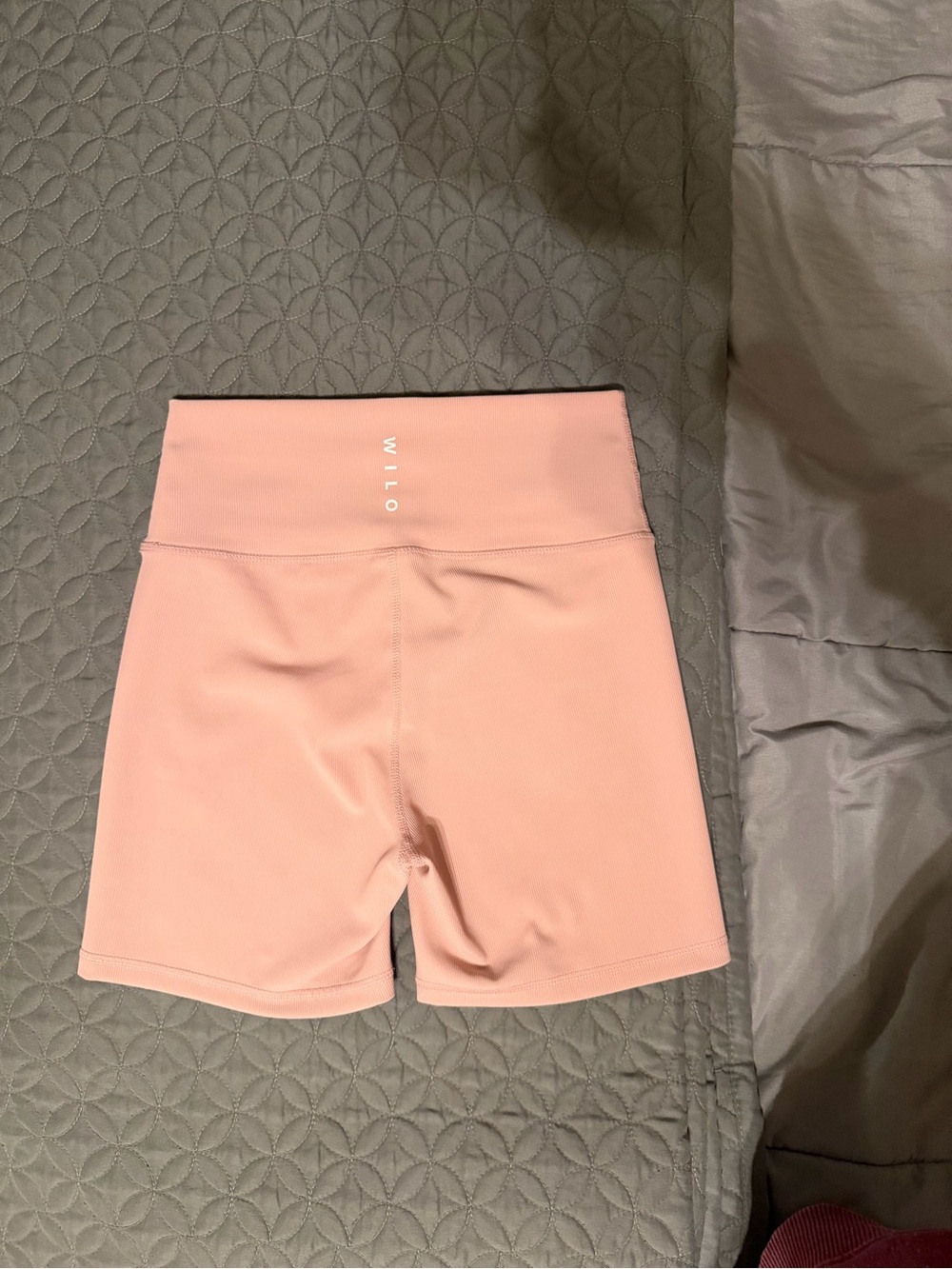 Wilo High-Waist Athletic Bike Shorts in Dusty Pink